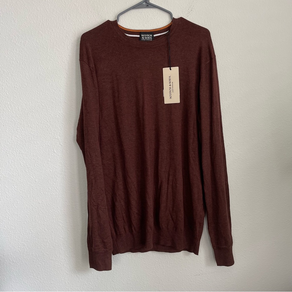 Scotch and Soda Classic Melange Rust Sweater Pullover